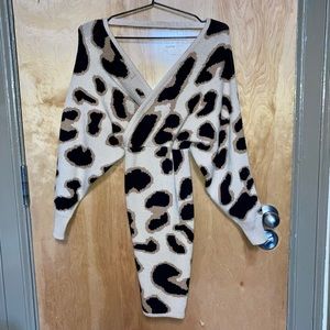 BRAND NEW leopard print sweater dress